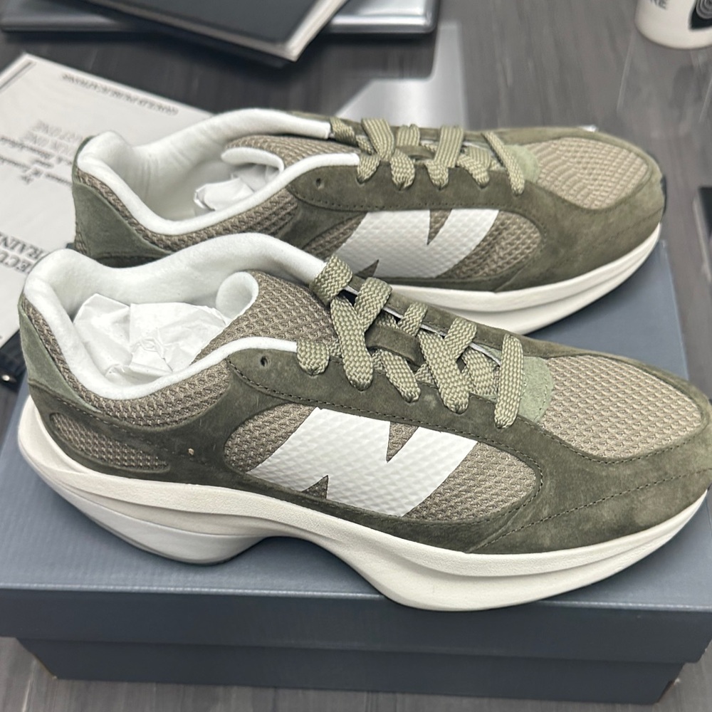 New Balance WRPD Green Beige Lifestyle Shoes - Picture 7 of 9